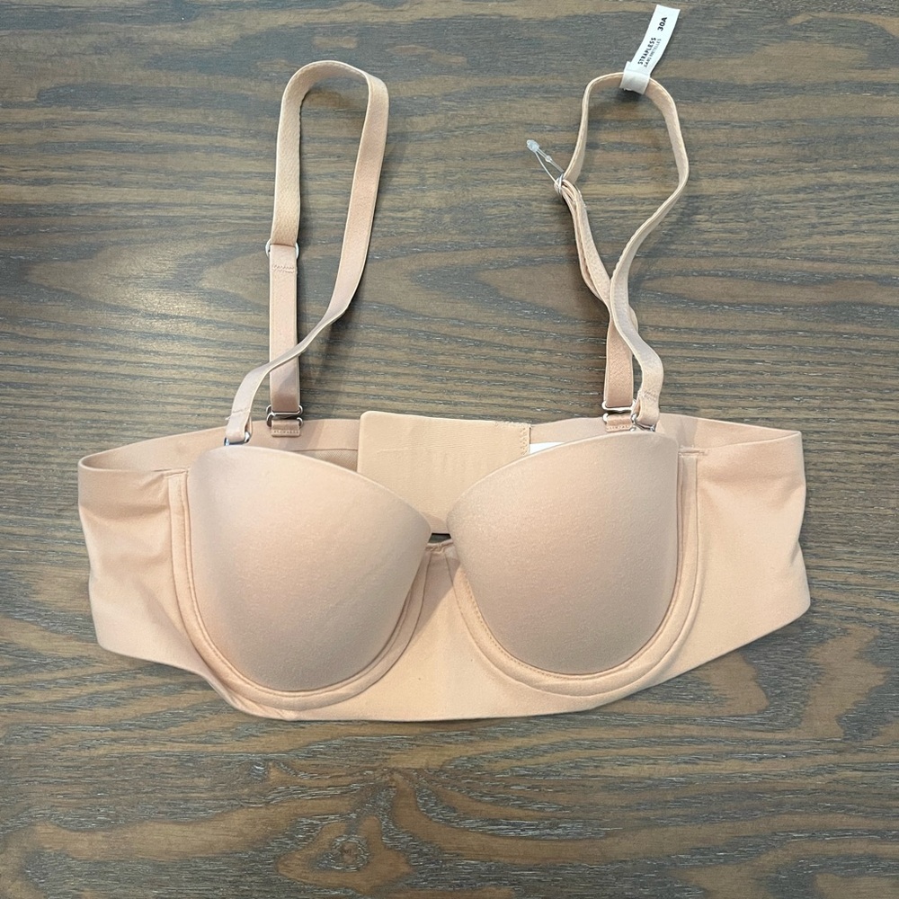 Aerie Tan Underwire Bra with Adjustable Straps